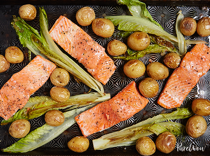 One-Pan Roasted Salmon with Potatoes