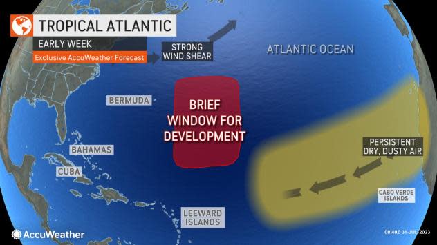 Tropical conditions 6 a.m. Aug. 1, 2023.