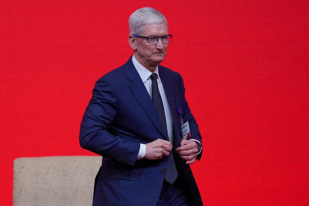Apple CEO Tim Cook at the China Development Forum in Beijing