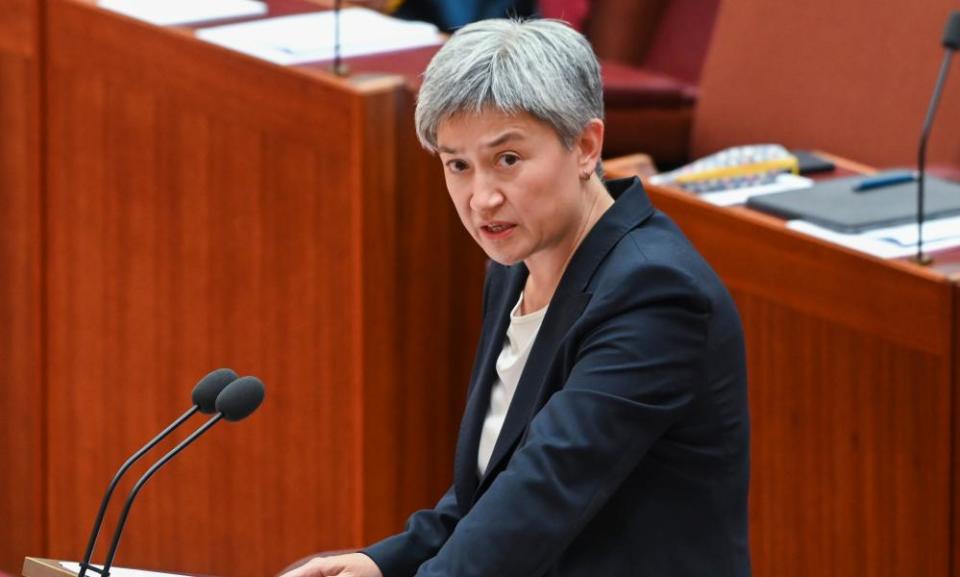 Penny Wong speaking in the senate