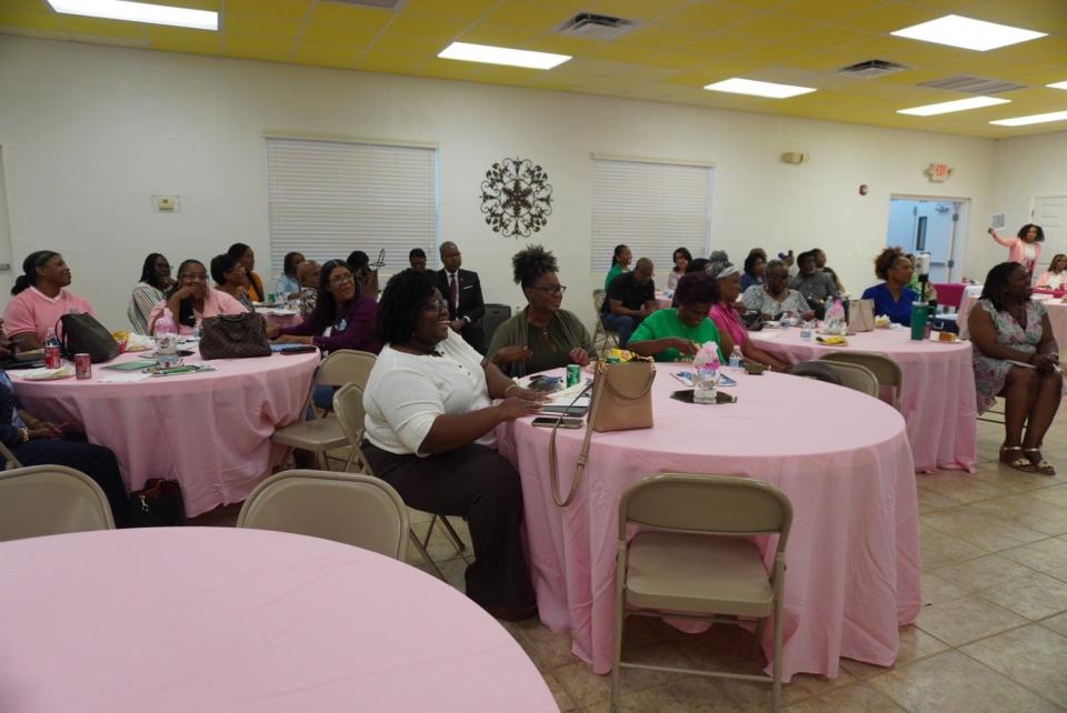 The Mu Upsilon Omega chapter of Alpha Kappa Alpha Sorority Inc. hosted a homeowners workshop at Gainesville Church of God by Faith.
(Credit: Photo by Voleer Thomas)