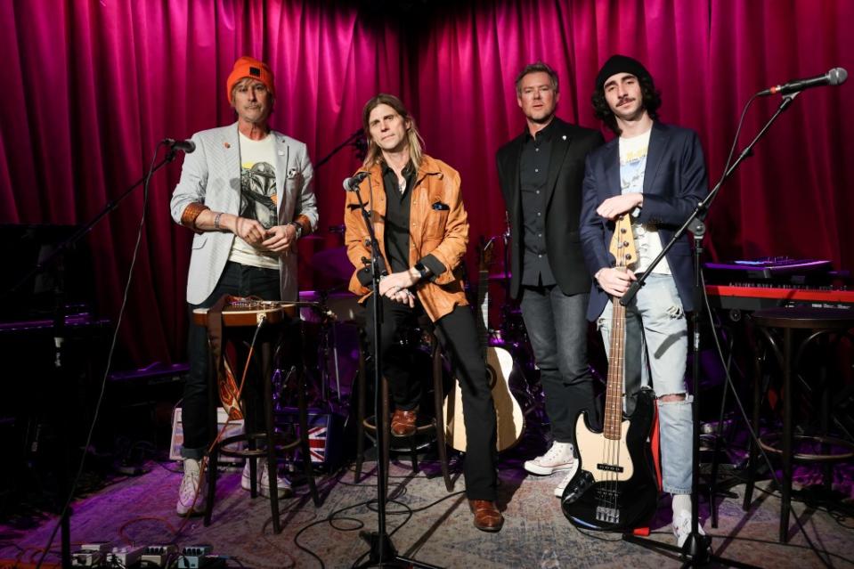 Members of Train perform at Hotel Cafe in LA on February 9, 2023. Getty Images