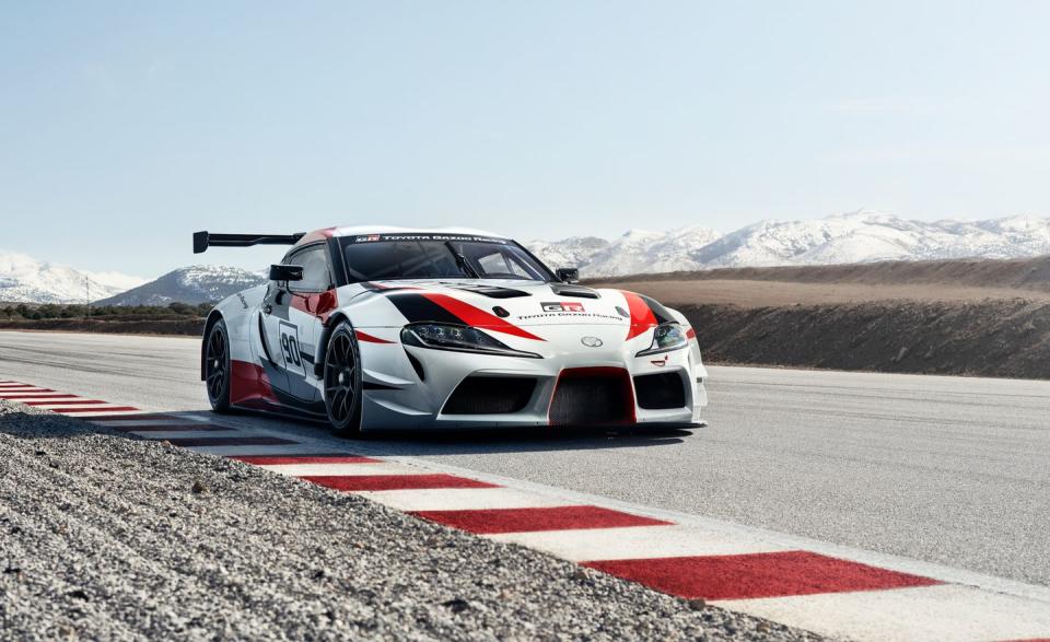 <p>Toyota <a rel="nofollow noopener" href="https://www.caranddriver.com/news/toyota-gr-supra-racing-concept-the-supra-is-officially-back-news" target="_blank" data-ylk="slk:unveils the stunning Gazoo Racing (GR) Supra race car concept;elm:context_link;itc:0;sec:content-canvas" class="link ">unveils the stunning Gazoo Racing (GR) Supra race car concept</a> at the 2018 Geneva auto show. Set up to compete in various global GT racing series, it features a number of exterior parts derived from those of the forthcoming production Supra, which Toyota finally admits is really happening. While the concept lacks a powertrain, class rules require the race car to be powered by a production-based engine-although not necessarily the engine that powers the production car upon which the race car is based. (Got that?)</p>