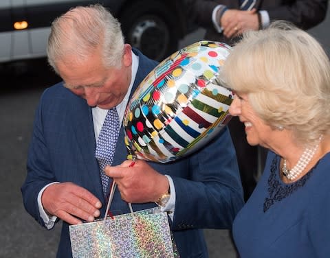 The Prince of wales and HRH TheDuchess of Cornwall arriving for a Birthday party for 70 yr olds on the Princes 70th Birthday - Credit: Paul Grover