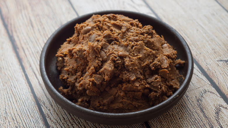 Doenjang paste on wooden table