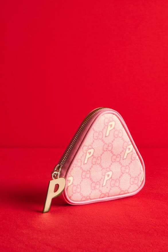 Palace X Gucci Triferg Supreme GG-P Coin Purse Pale Pink for Women