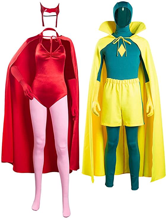 Retro inspired Scarlet Witch and Vision Costumes