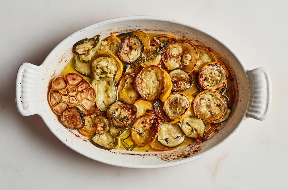 Slow-Cooked Summer Squash with Lemon and Thyme