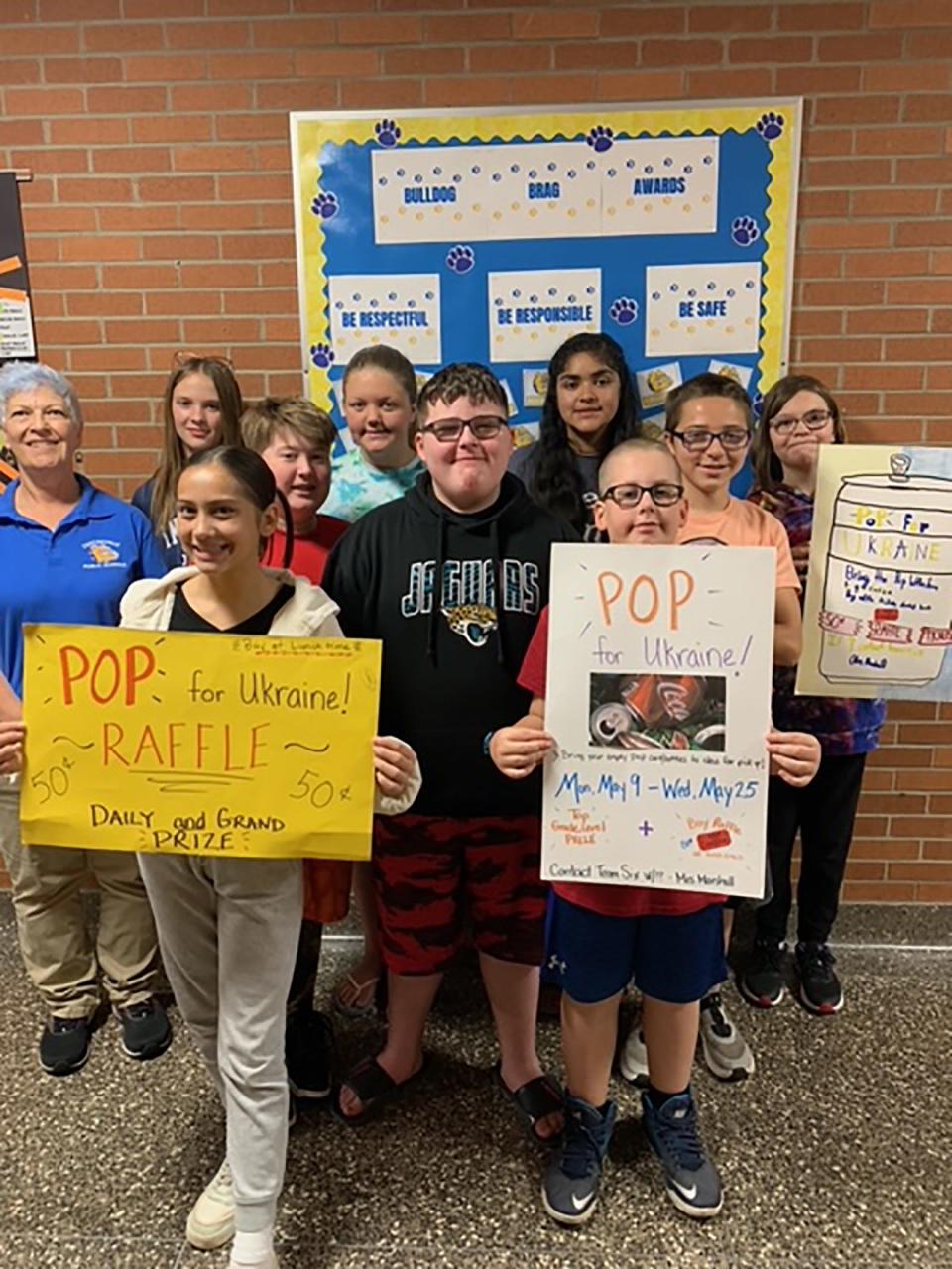 Lead by teacher Lori Marshall, a team of sixth-grade students at Centreville Elementary spearheaded a can and bottle drive, with proceeds going to Ukraine humanitarian relief efforts. The two-week campaign generated about $2,000.