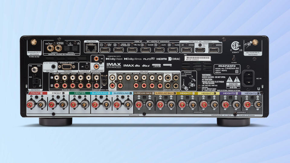 Showing connectivity on Marantz Cinema 50