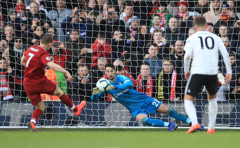 James Milner’s penalty secured three points for Liverpool. (Credit: Getty Images)