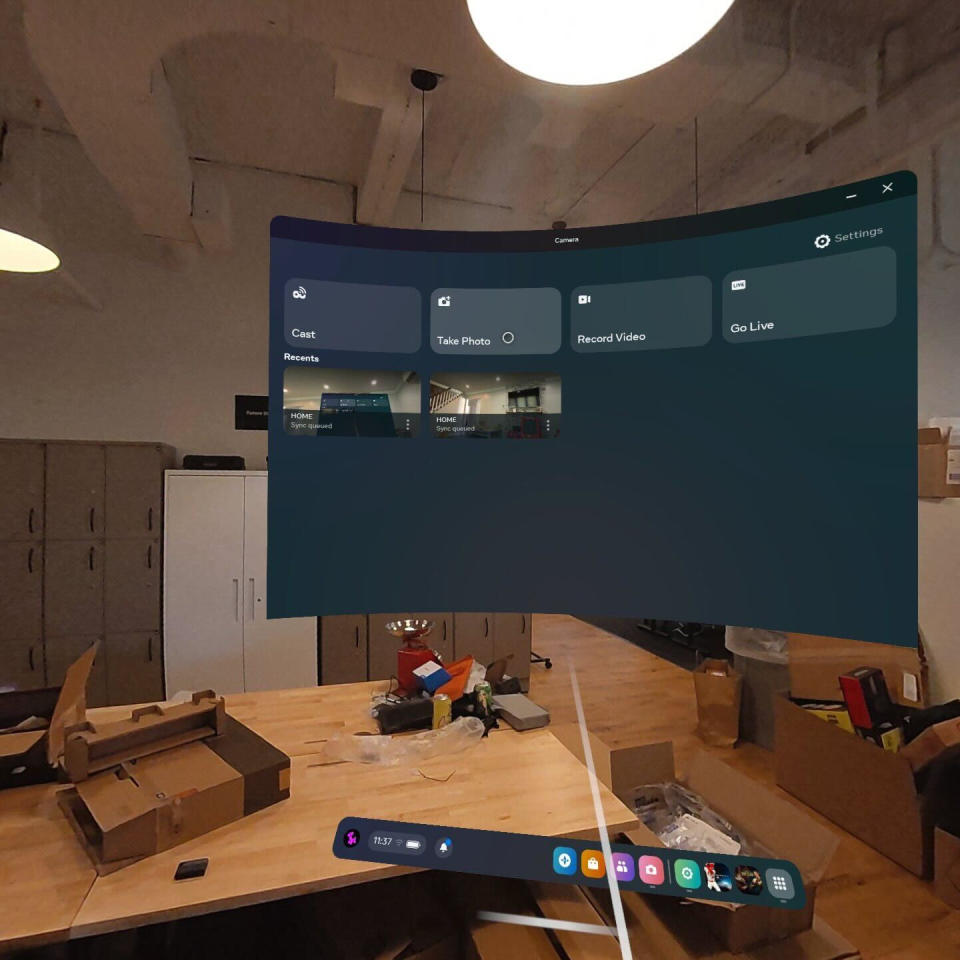 Meta Quest 3 passthrough camera