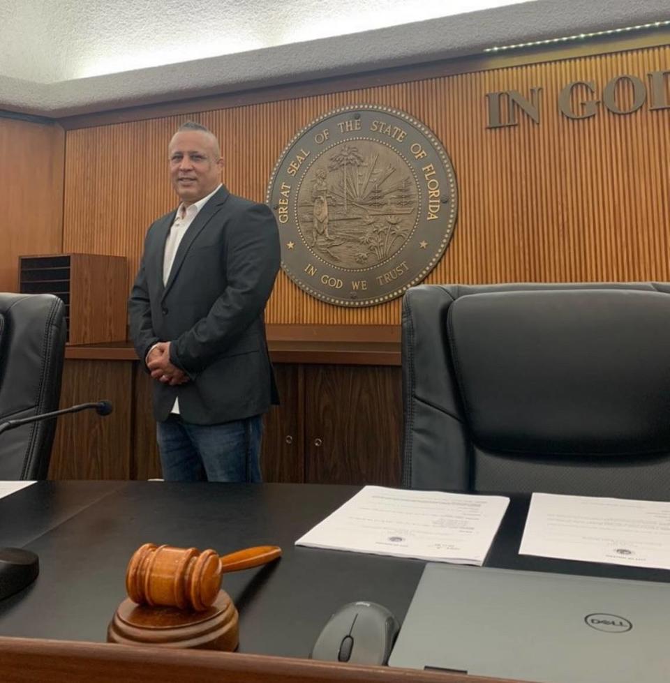 Manuel “Manny” Reyes Jr., 51, a professional mixed martial fighter, is vying for a seat on the Hialeah City Council. He enters the race for Angelica Pacheco’s vacant seat, which became available after her suspension by Gov. Ron DeSantis.