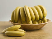 Like Strawberries, <b>Bananas </b>are also rich in potassium. It is also a good source of Magnesium. Also the natural sugars in bananas when released quickly into the bloodstream makes you feel energetic. Bananas contain starchy carbohydrate which helps in sustaining your good mood.