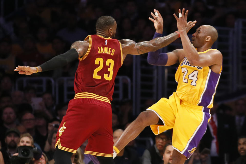 LeBron James is joining the team where Kobe Bryant made his mark. (AP)