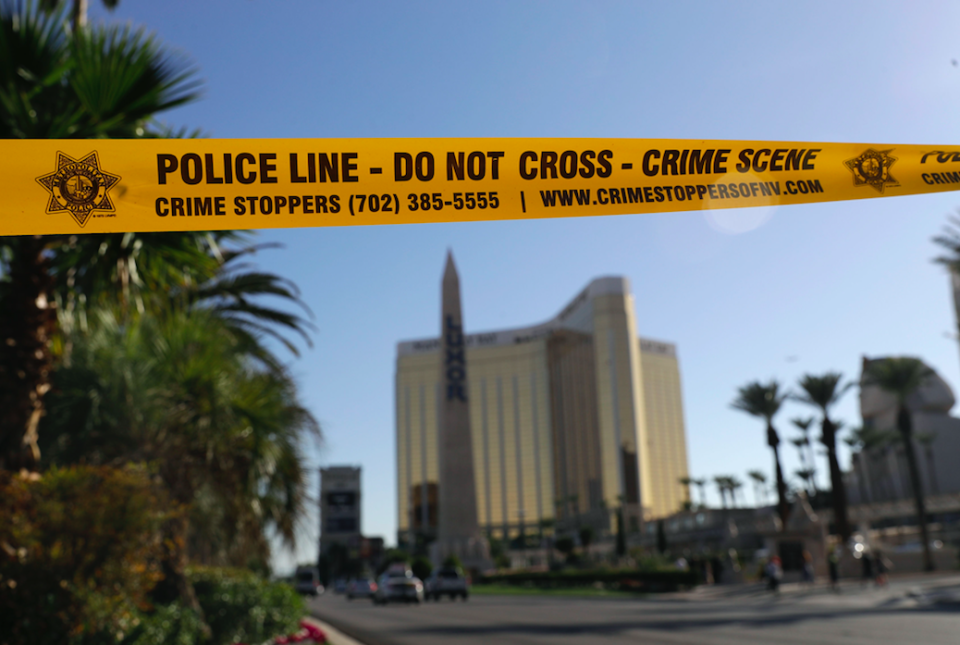 <em>Paddock holed himself up in a room in the Mandalay Bay hotel to carry out his attack (PA)</em>