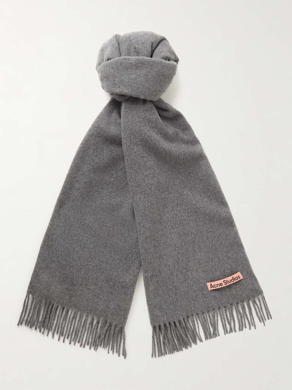 22) Canada Fringed Wool Scarf