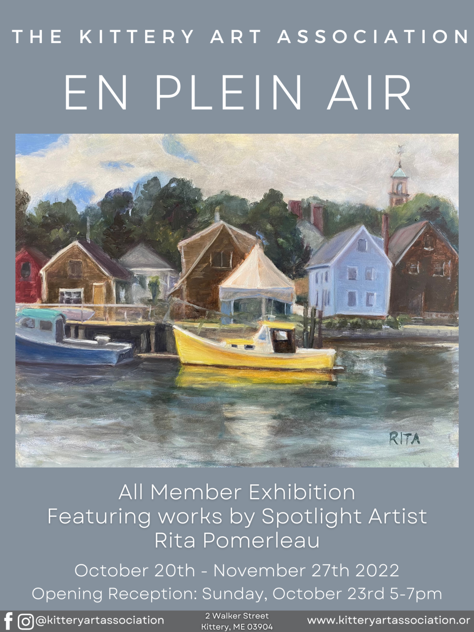 The Kittery Art Association's "En Plein Air" All Member Exhibition opened Oct. 20 and runs through Nov. 27, 2022.