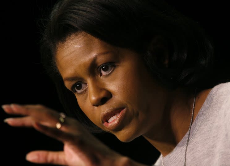 Michelle Obama on the campaign trail in 2008. (Photo: Getty Images)