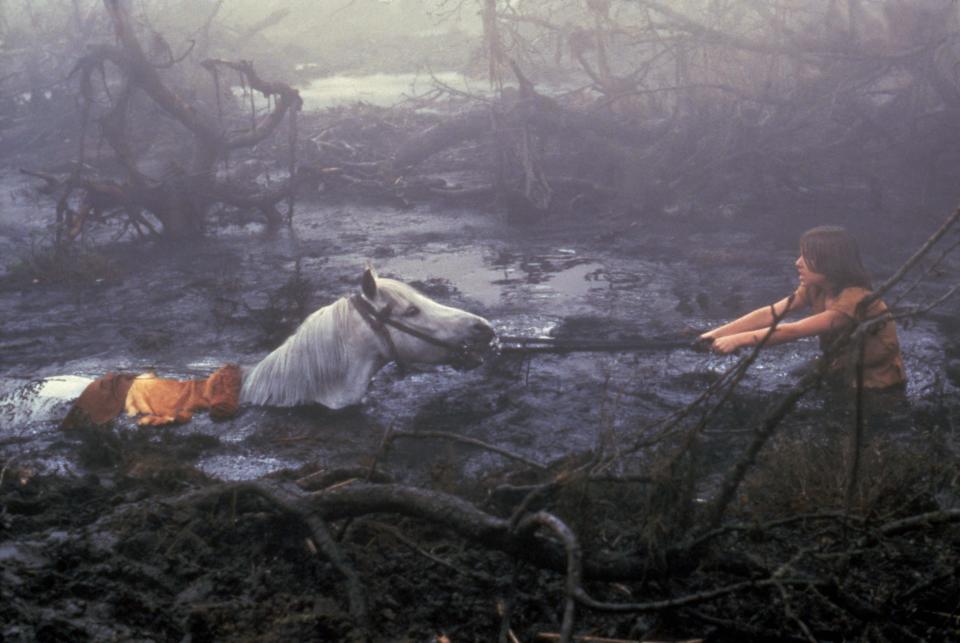 Atreyu (Noah Hathaway) attempts to help his beloved horse, Artax, overcome a deep depression in "The NeverEnding Story."