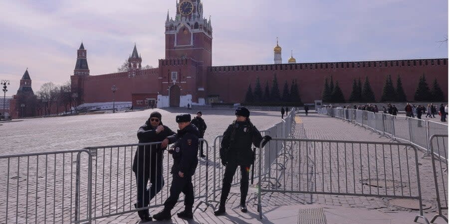 Russian security forces near the Kremlin, March 20, 2023