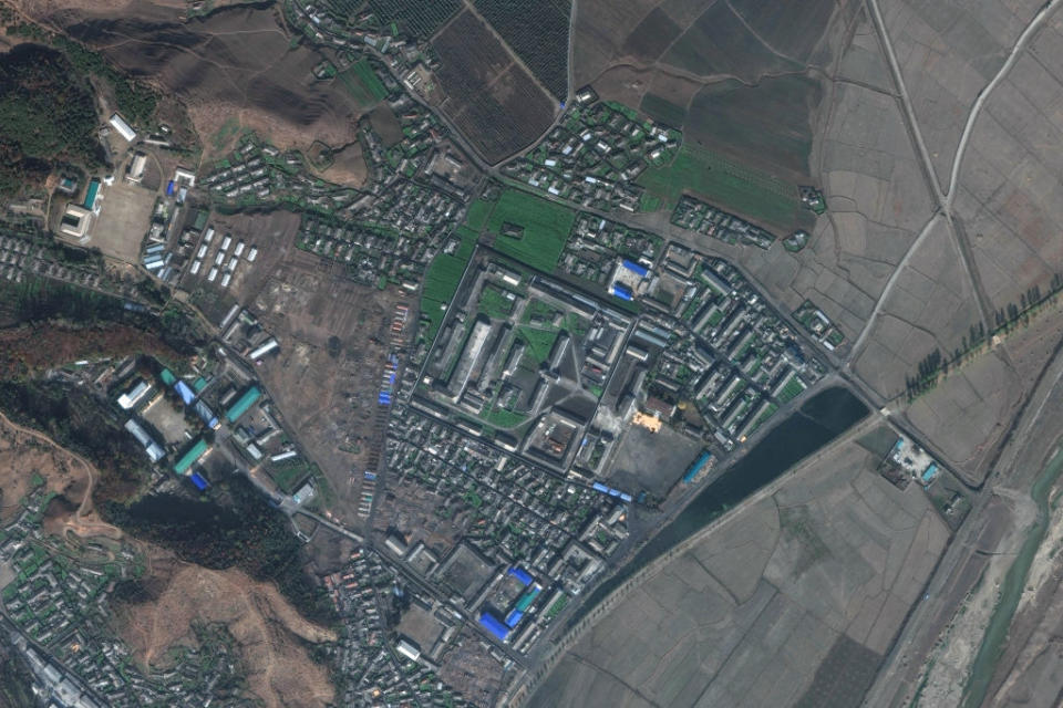 DigitalGlobe satellite imagery of Hamhung concentration camp (Kyo-hwa-so No. 15) – a reeducation camp in North Korea. (Getty Images)