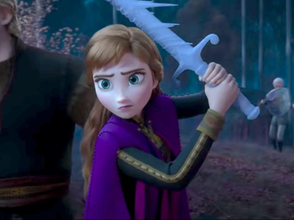 Anna with ice sword Frozen 2 trailer  Disney 