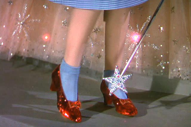<p>Mgm/Kobal/Shutterstock</p> Judy Garland's slippers in 'The Wizard of Oz'