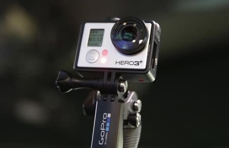A GoPro Hero 3+ camera is seen at the Nasdaq Market Site before before GoPro Inc's IPO in New York City, June 26, 2014. REUTERS/Mike Segar