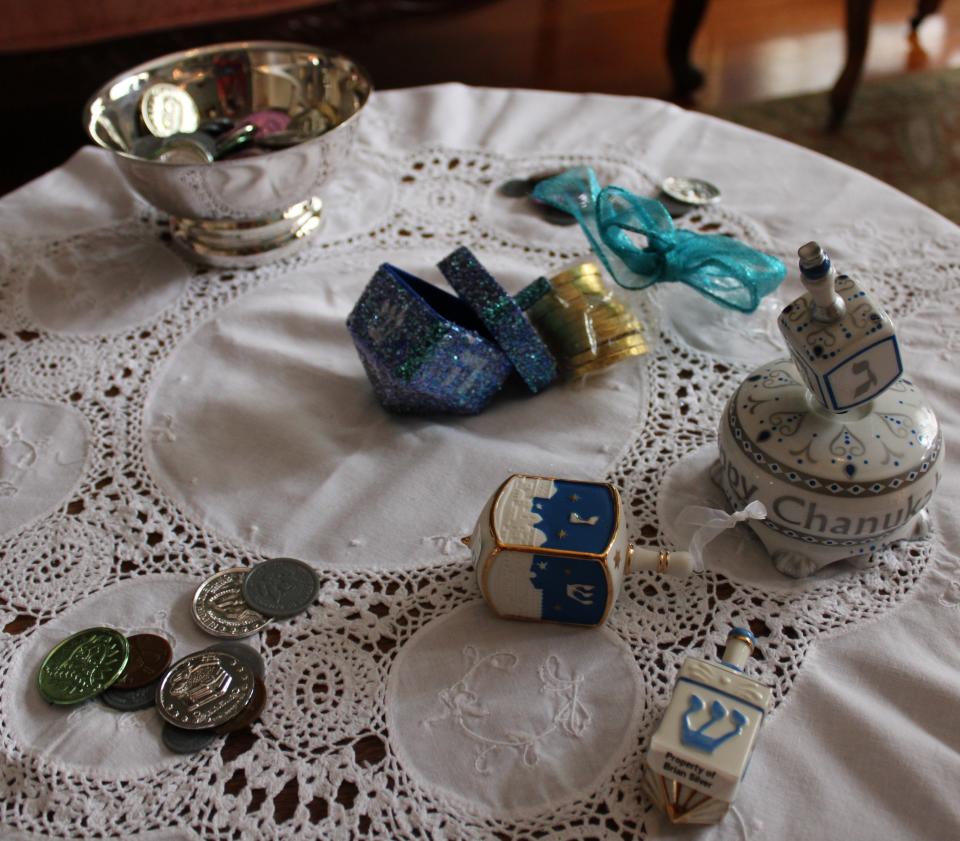 Hanukkah exhibit at the Holiday Designer House event at Centre Hill Mansion Museum in Petersburg in Dec. of 2020.