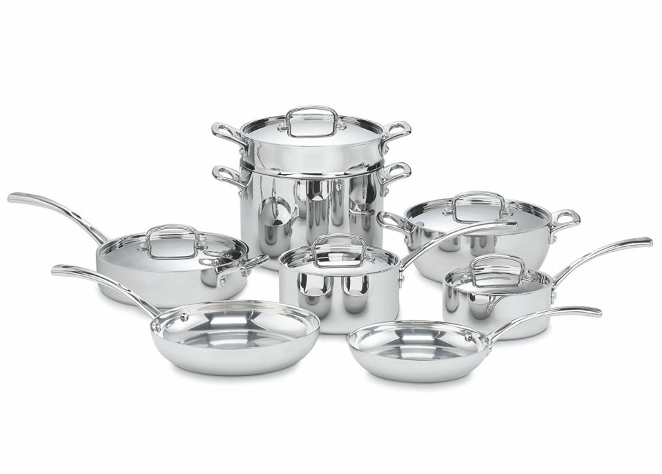 Cuisinart FCT-13 French Classic Tri-Ply Stainless 13-Piece Cookware Set. (Photo: Amazon)