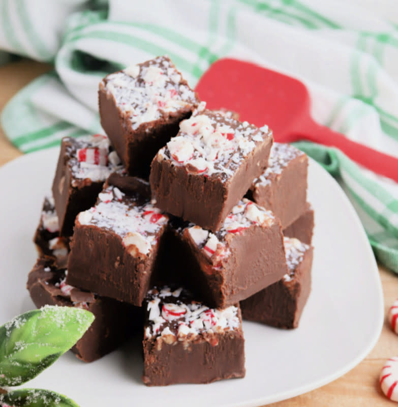 <p>Maria's Mixing Bowl</p><p>Did you know you can make fudge in the microwave?</p><p><strong>Get the recipe: <a href="https://mariasmixingbowl.com/microwave-peppermint-fudge-recipe/" rel="nofollow noopener" target="_blank" data-ylk="slk:Microwave Peppermint Fudge;elm:context_link;itc:0;sec:content-canvas" class="link ">Microwave Peppermint Fudge</a></strong></p>