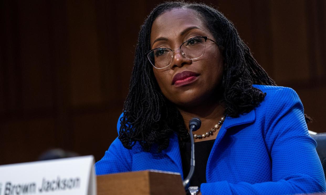 <span>Ketanji Brown Jackson answers questions during her confirmation hearing in March 2022.</span><span>Photograph: Shawn Thew/EPA</span>