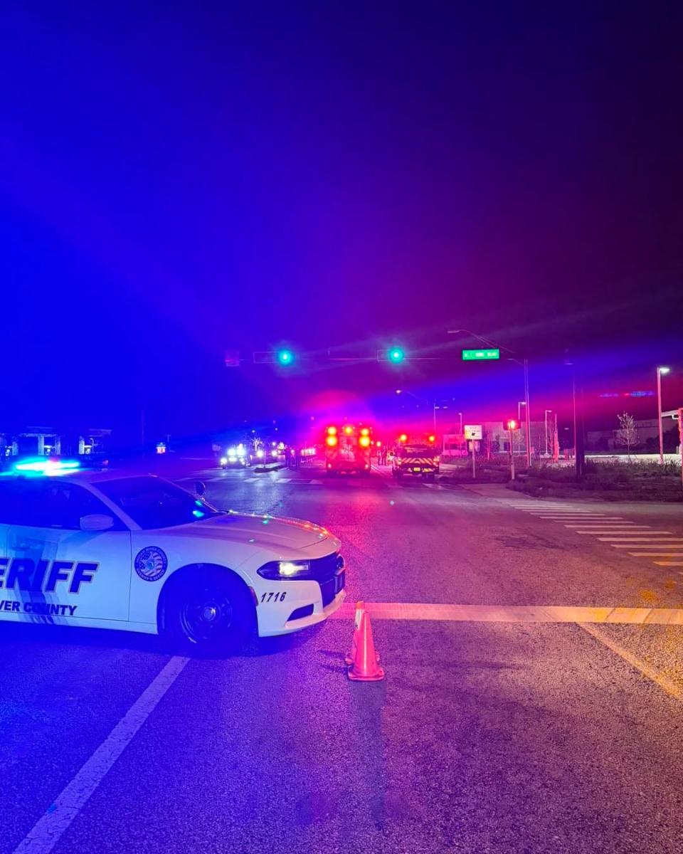 A car struck and killed a man walking across U.S. Highway 1 south of the 45th Street intersection just after 10 p.m., Saturday, February 24, 2024, according to the Florida Highway Patrol.