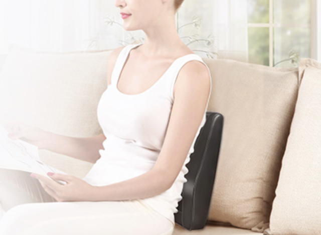 The bestselling  Shiatsu neck back massager pillow with heat is now  on sale on