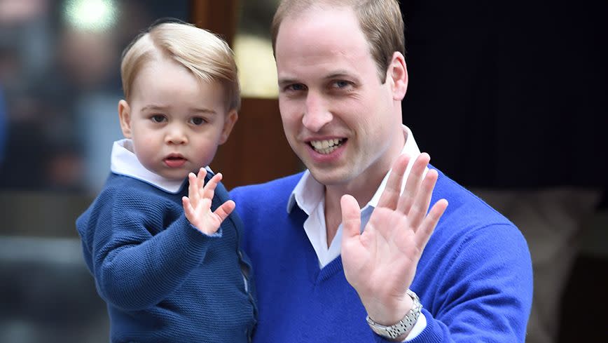 William with his own son, Prince George. Source: Getty