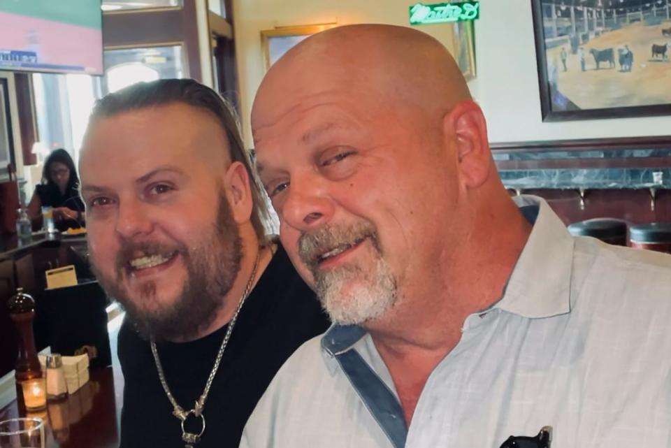 Adam (left) and Rick Harrison pose together in this undated photo provided by a family representative earlier this year.
