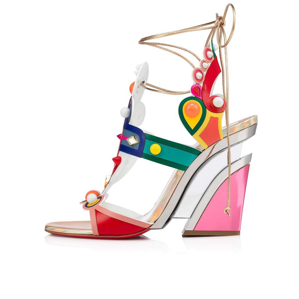 Christian Louboutin’s Papagaya Levita wedge sandals. - Credit: Courtesy of Christian Louboutin