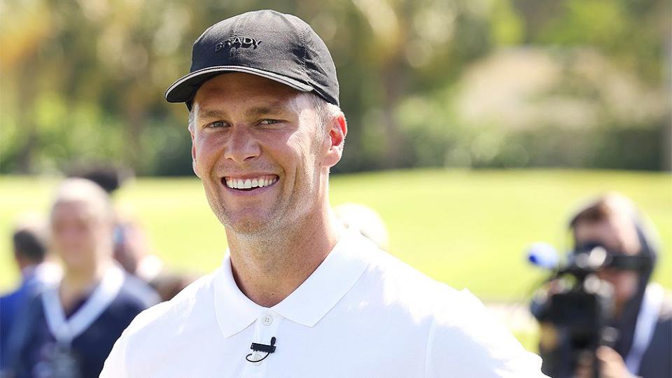 IWC brand ambassador and seven-time World Champion quarterback Tom Brady during The Big Pilot Challenge, an entertaining charity golf challenge organized by IWC Schaffhausen at the Miami Beach Golf Club on May 4, 2022 in Miami Beach, Florida