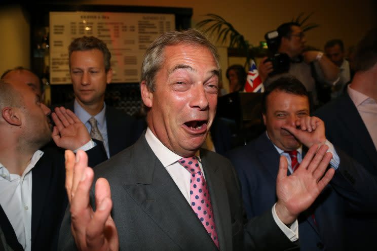 La joie de Nigel Farage