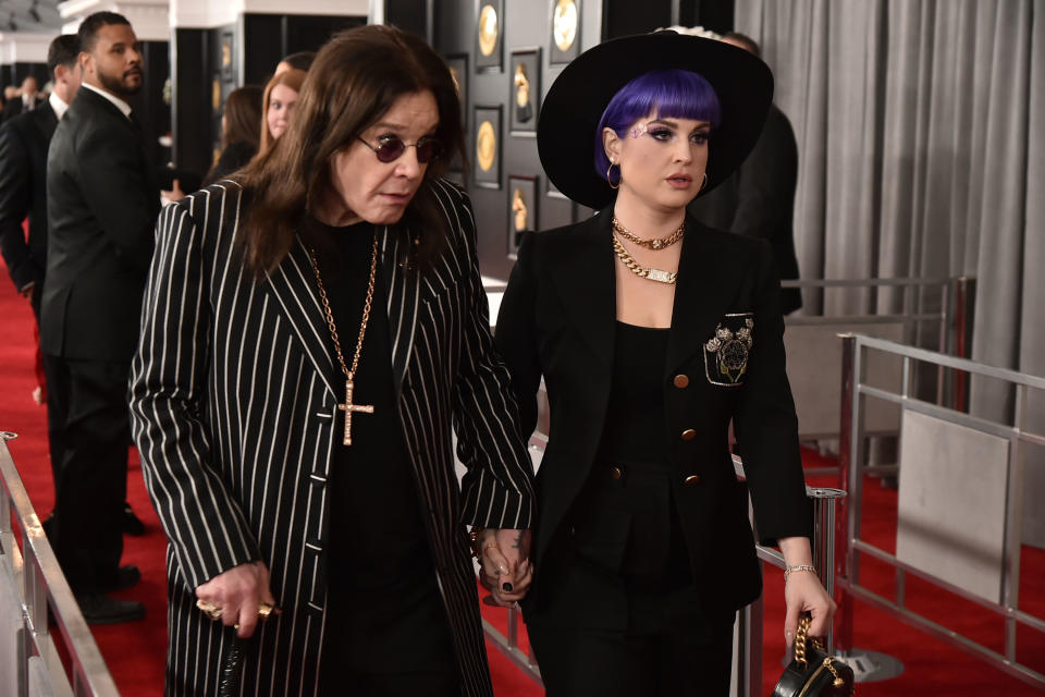 LOS ANGELES, CA - JANUARY 26: Ozzy Osbourne and Kelly Osbourne attend the 62nd Annual Grammy Awards at Staples Center on January 26, 2020 in Los Angeles, CA. (Photo by David Crotty/Patrick McMullan via Getty Images)