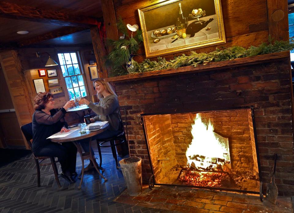 The Winsor House fireplace on Friday, Dec. 10, 2021.