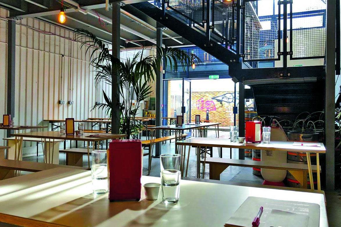 Dining room: The new brewery location near Bethnal Green