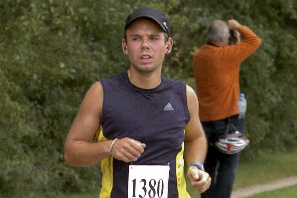 French Alps tragedy: Andreas Lubitz running in a half marathon in this photo taken in 2009