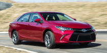 <p>Other than the Toyota Prius, there are few cars enthusiasts love to rag on more than the Toyota Camry. Underneath its newly aggressive styling, it's comfortable and reliable but bland. No one's going to argue that the Camry has been turned into a sports sedan, but with a V6, you also can't call it slow. Put your foot down, and <a rel="nofollow noopener" href="http://www.caranddriver.com/toyota/camry" target="_blank" data-ylk="slk:you'll knock the socks off;elm:context_link;itc:0;sec:content-canvas" class="link ">you'll knock the socks off</a> of more than a few cars on the road.</p>