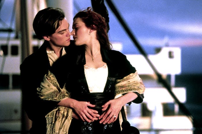 Leeonardo DiCaprio y Kate Winslet en Titanic