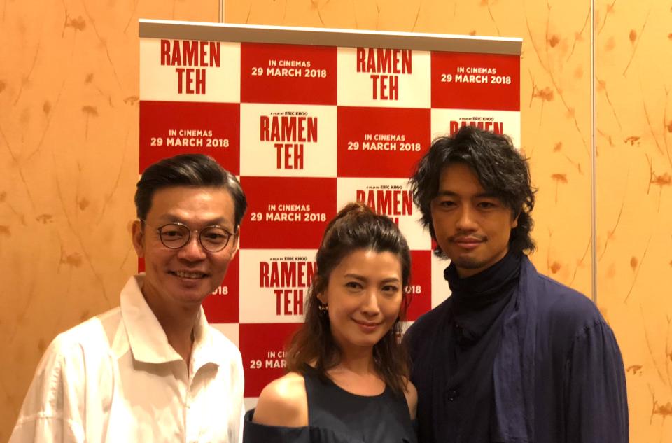 (From left) Mark Lee, Jeanette Aw, and Takumi Saito.