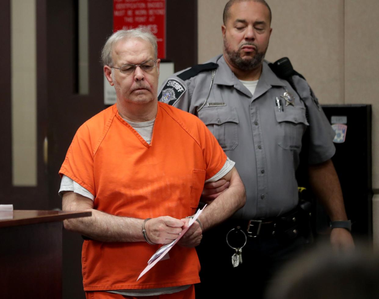 Clifton Blackwell, 64, during a 2019 court appearance. He went to trial this week on charges that he splashed acid on a Hispanic man as a hate crime. Blackwell testified he acted in self-defense.