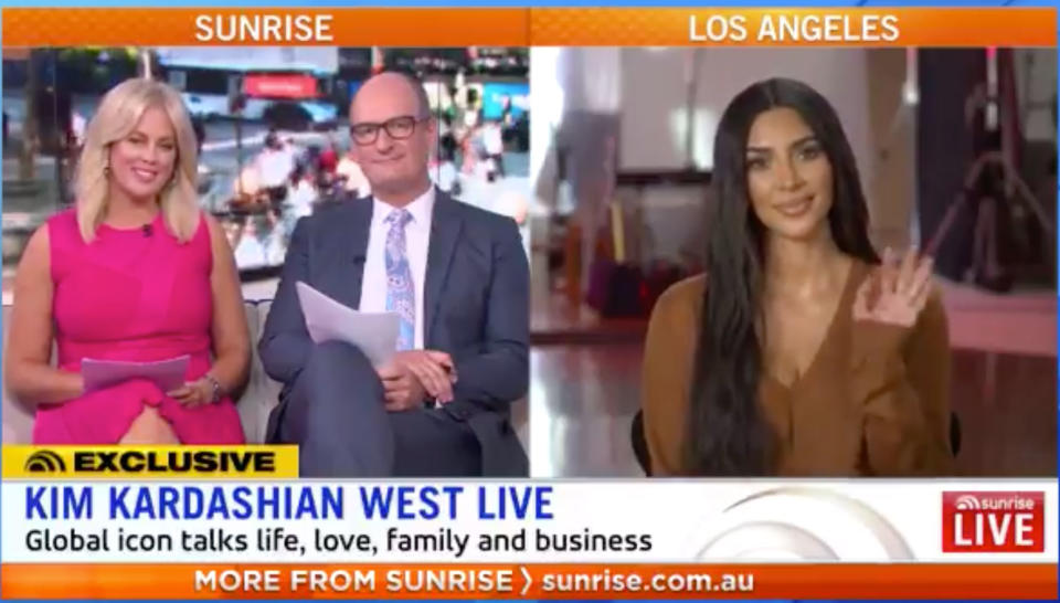 Sunrise samantha armytage and david koch interview with kim kardashian