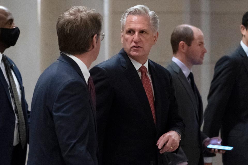 House Minority Leader Kevin McCarthy of California warned telecom companies that the "Republican majority will not forget" if they hand over phone records to congressional investigators.